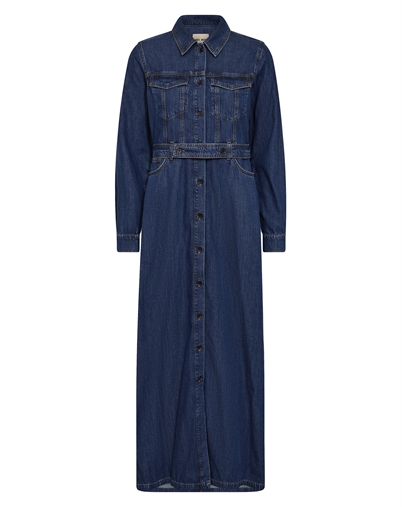 Mos Mosh - MMAllaba Denim Kjole - Blue